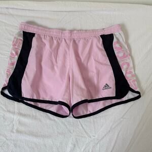 Adidas Princess Shorts Medium Pink Black Womens Performance Training Gym Running
